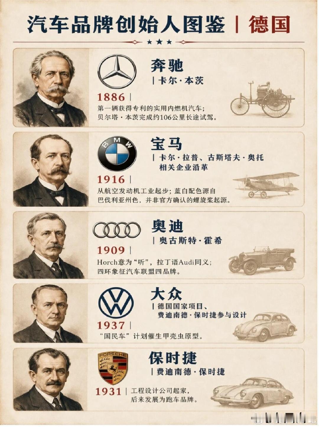 盘点汽车品牌创始人，你认识几个？#汽车# ​