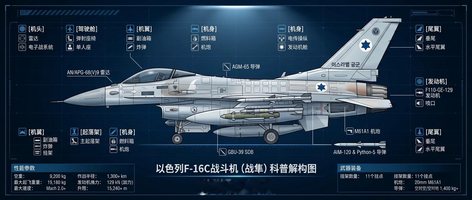 美制战机，以式“魔改”：F-16I“风暴”如何成为以色列空军的“最长之矛”？

说到F-16“战隼”，大家都不陌生——全球产量最高的四代机之一。但以色列人手里的F-16，跟别人家的不太一样。

它叫F-16I“风暴”（Sufa），希伯来语里就是“风暴”的意思。基于F-16D Block 52双座型平台打造，2004年开始交 ​