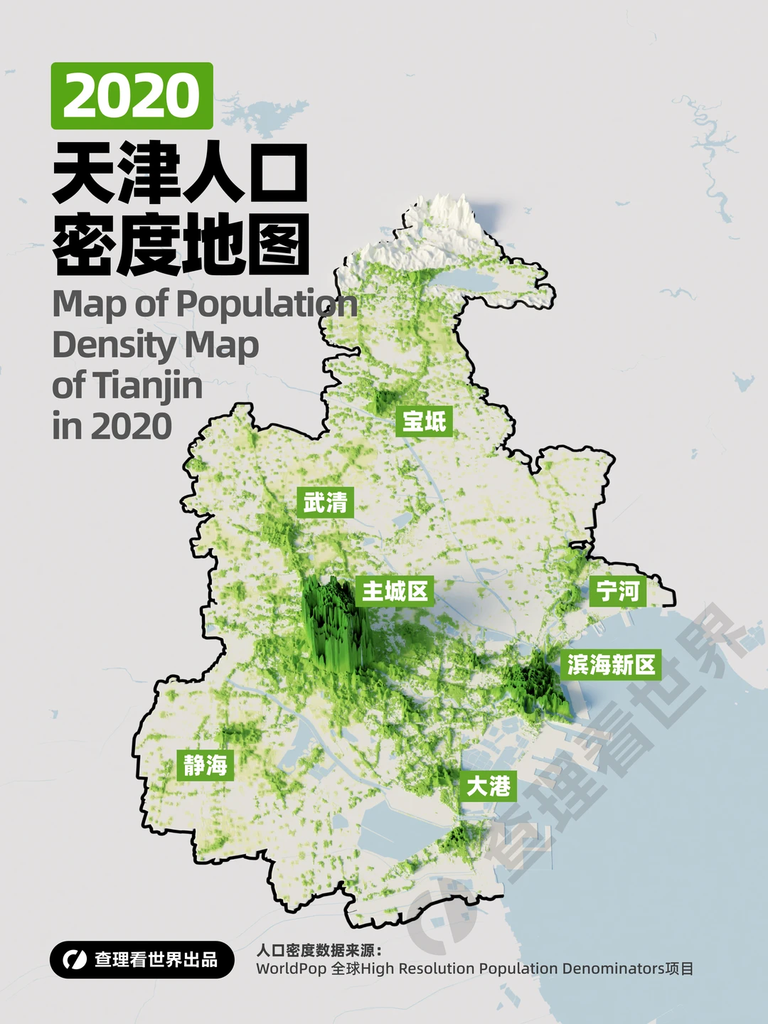 从人口密度看懂天津城市格局