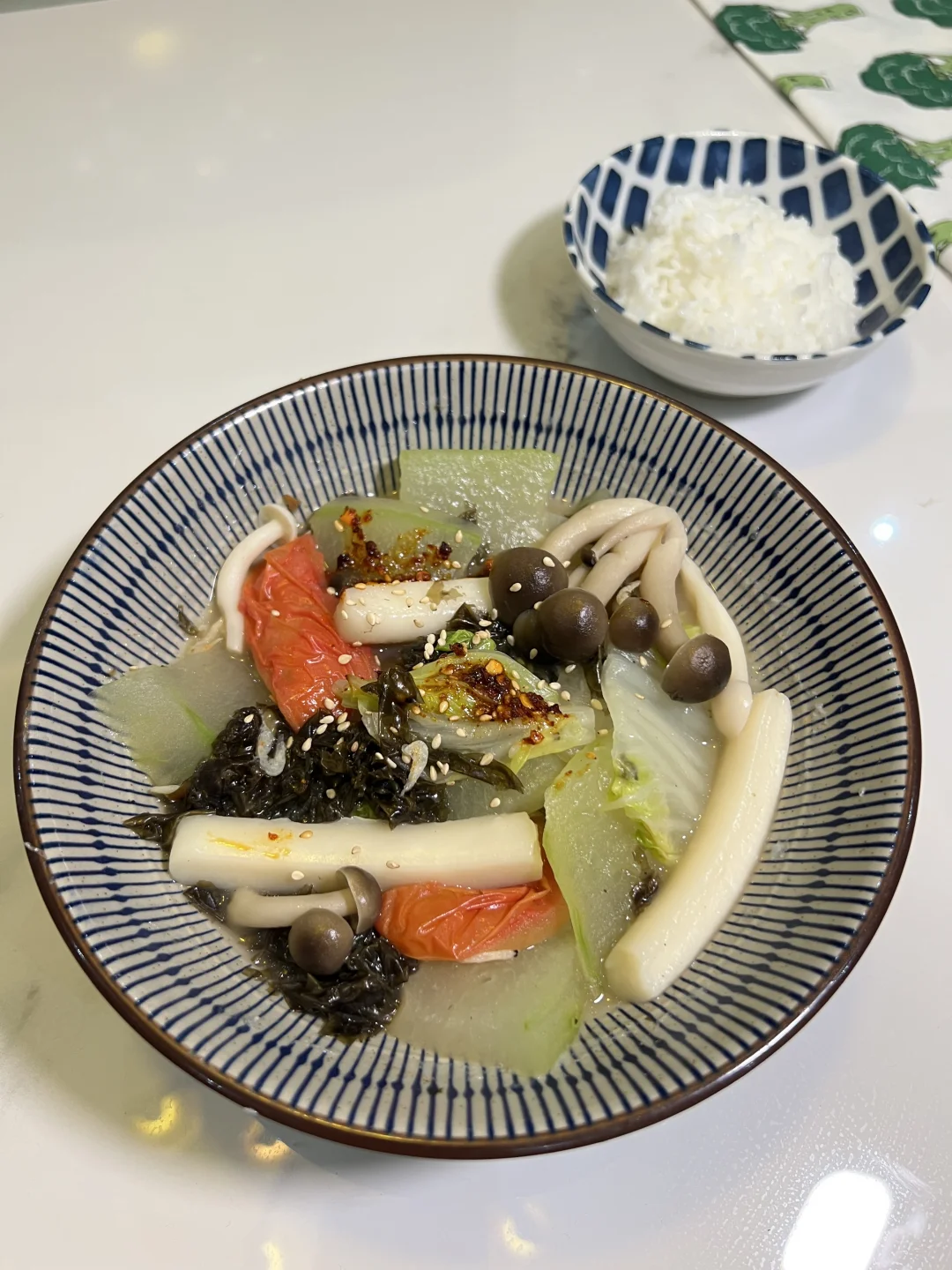 清淡鲜美的年糕蔬菜锅🍲
