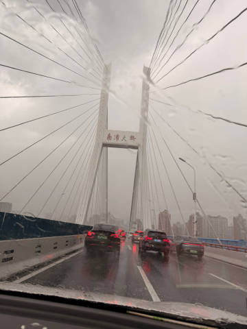 雨天上南浦大桥好魔幻
