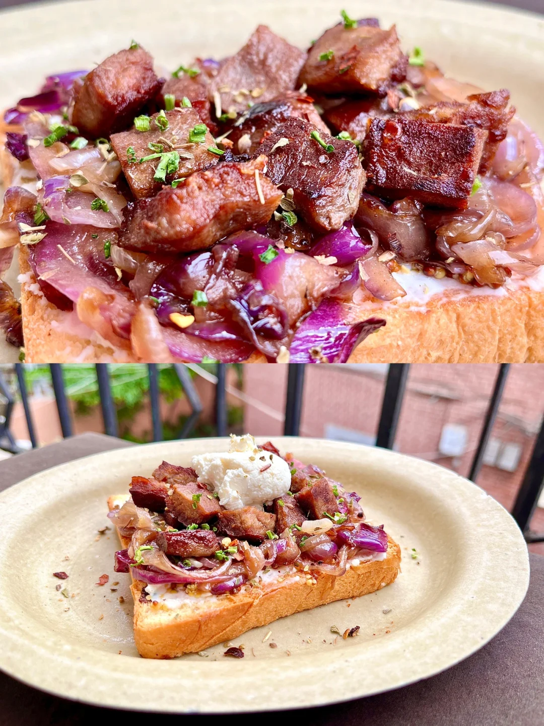 ☁️｜🈵️足❗️❗️牛排粒🥩焦糖洋葱🧅吐司🍞