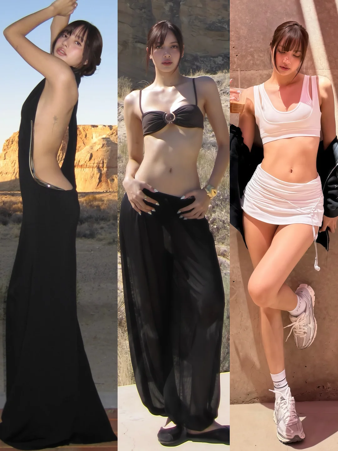 Lisa又晒安缦奇岭度假照，荒漠辣妹天花板！