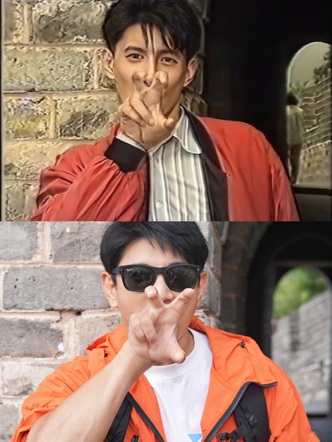#吴奇隆[超话]##吴奇隆时隔33年打卡三连# 三十多年弹指一瞬，故地重游，初心依旧。#天坛##长城##天安门广场# ​