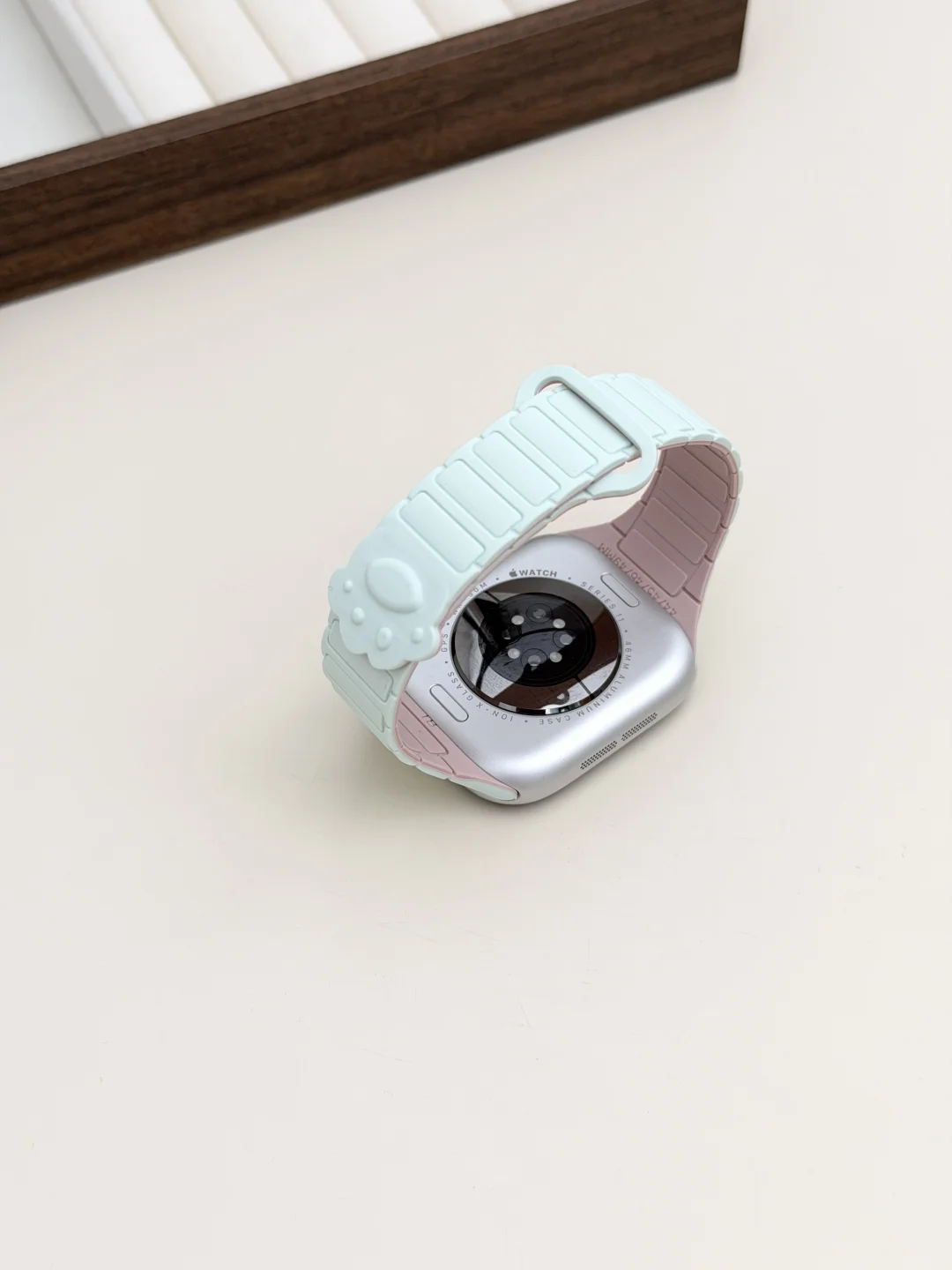 绿粉猫爪｜iwatch磁吸表带清甜配色