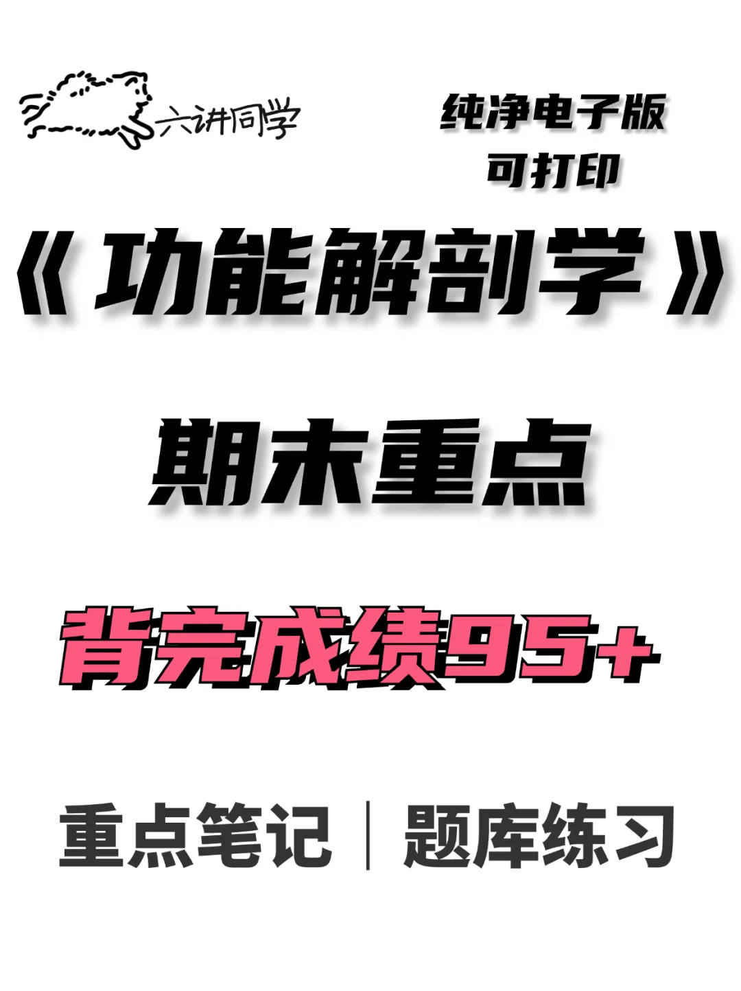 功能解剖学期末怎么复习？