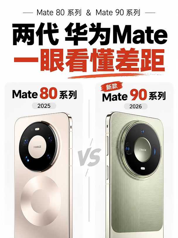4款麒麟芯片！华为Mate90系列一图看懂！