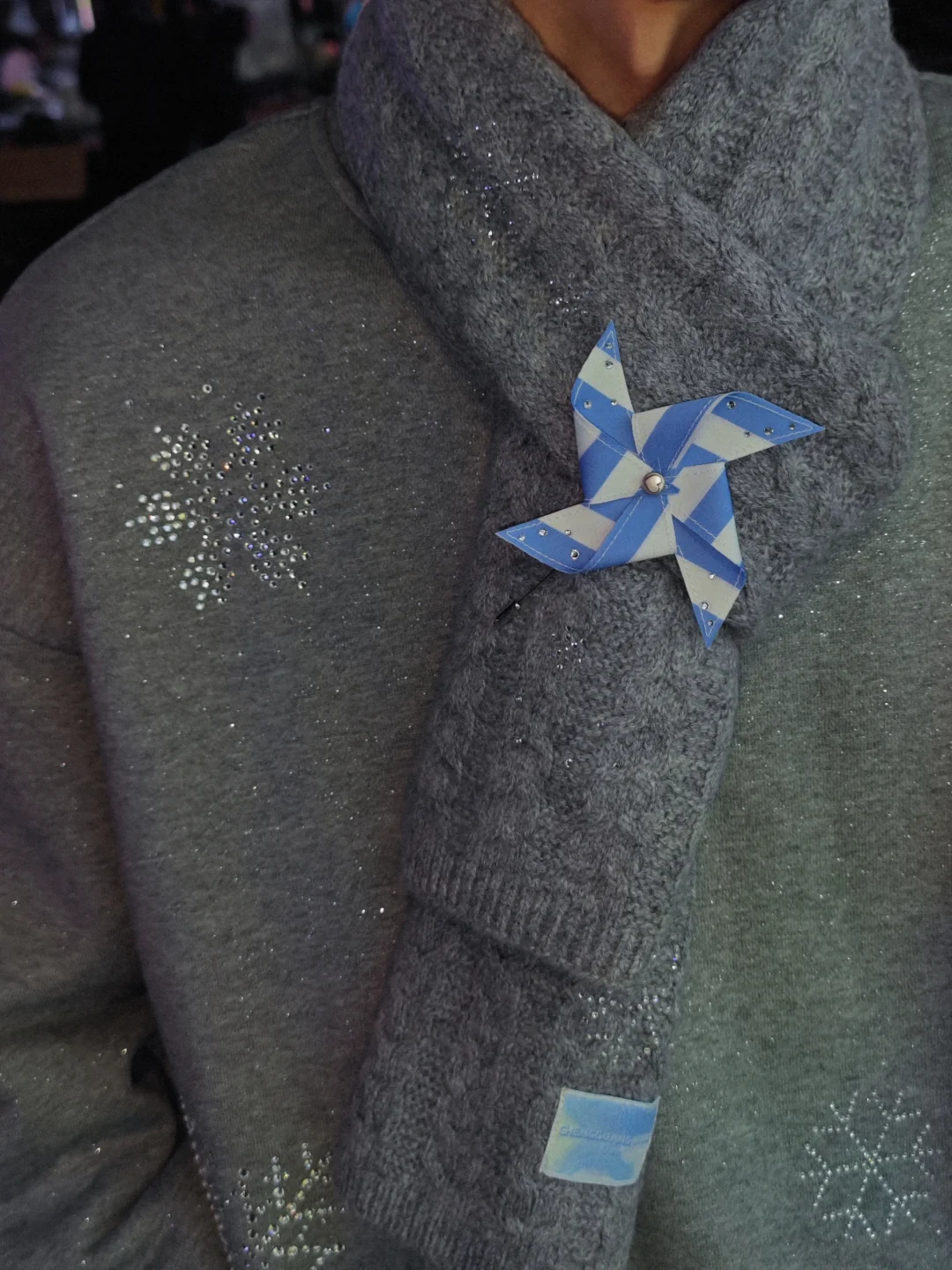 用邊角料做了的風車💙