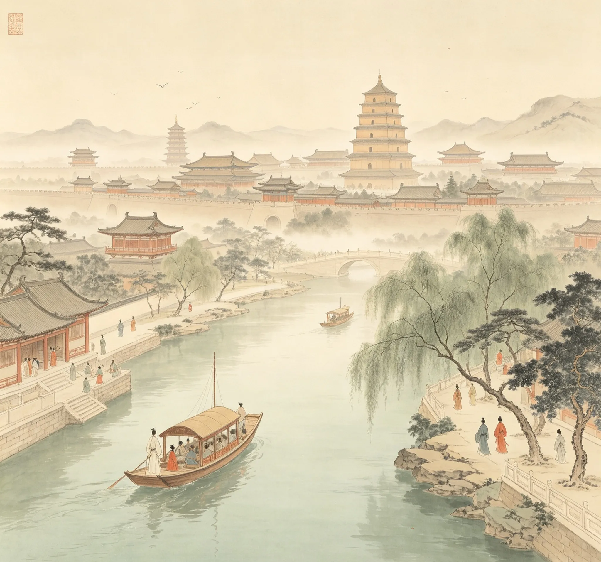 隋炀帝的功与过，如何深刻影响了大唐王朝？遗产与烂摊子，是唐朝的机遇也是重担。
隋炀帝的所作所为，分成遗产红利和灾难教训两大部分，一并留给了后来的唐朝。
一、隋炀帝留下的红利：唐朝直接继承了丰厚家底
大运河打通南北命脉
炀帝把历代运河疏通串联，修成贯通南北的大运河。唐朝建立之后，依托大运河转运江南粮食