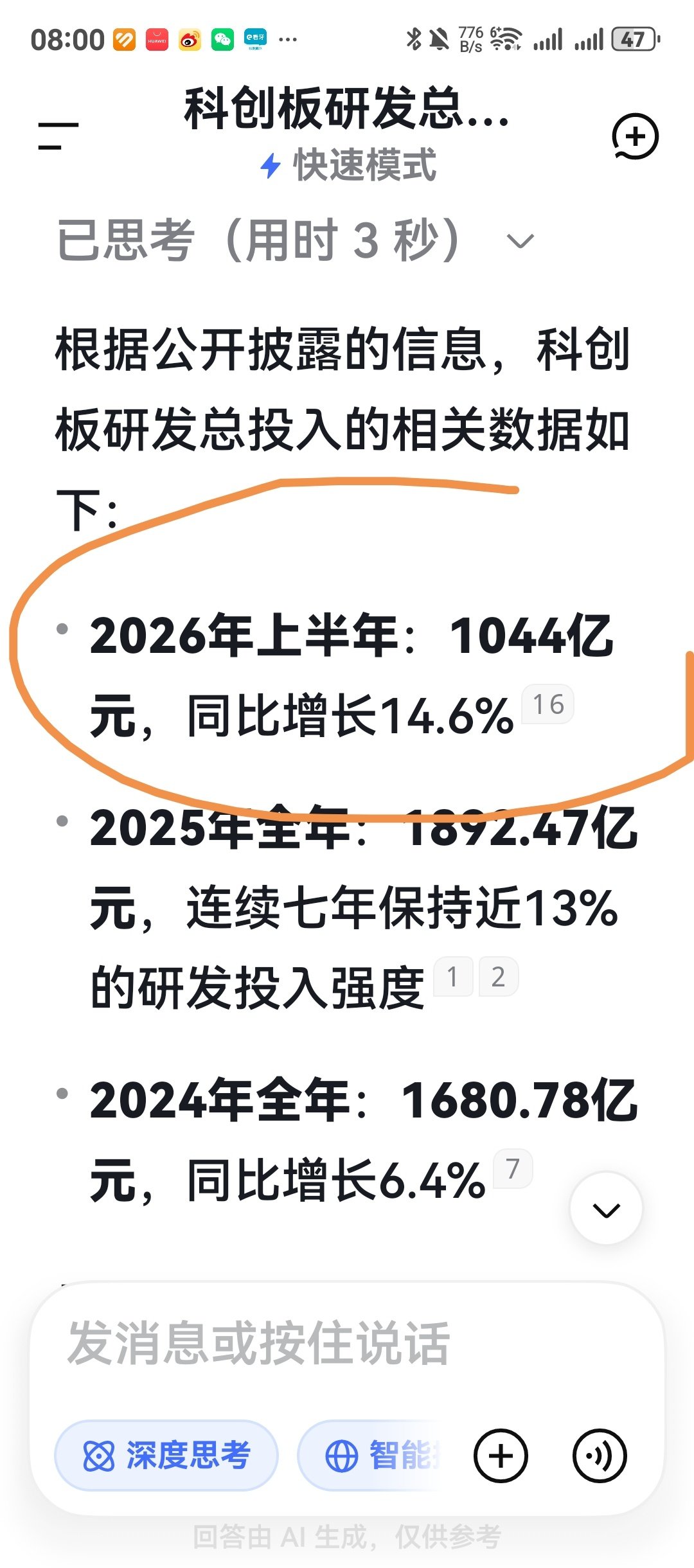 整个科创板的研发投入没华为一家多 ​