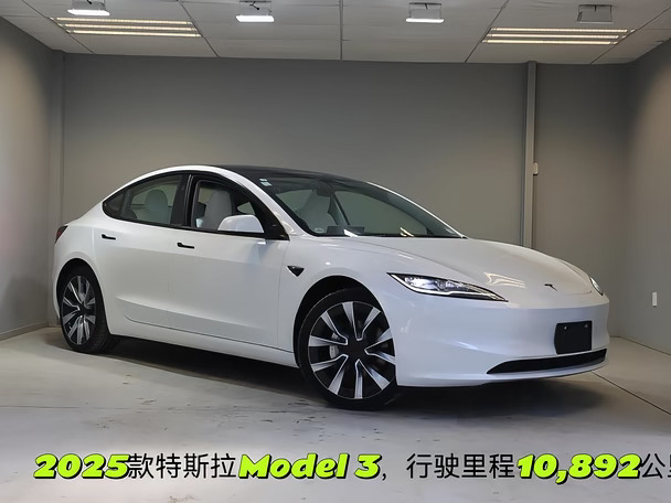 2025款特斯拉Model 3，行驶里程10,892公里