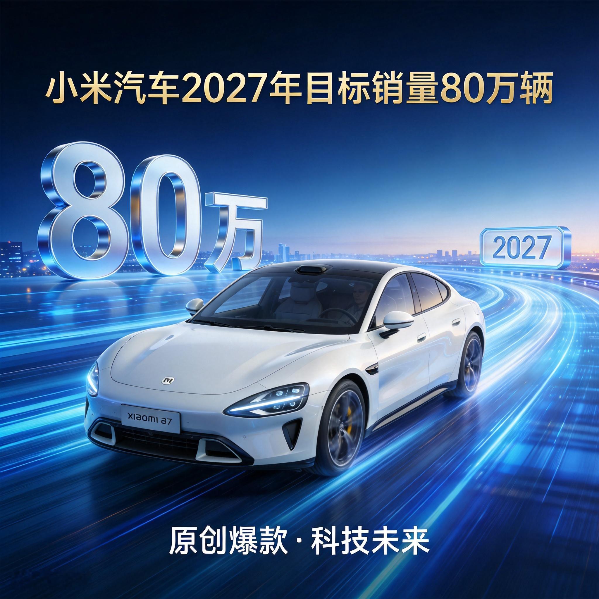 小米汽车2027年直接喊出80万辆销量目标，这步子迈得是真敢冲，现在的新能源市场，这下怕是要被它卷得连喘气的空都没了。