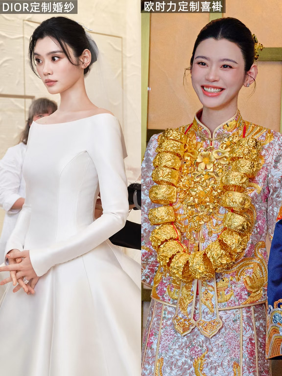 从600h到3600h！奚梦瑶的高定嫁衣有多震撼⁉️