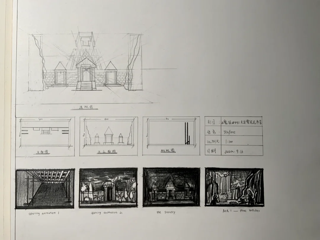 《魔笛》1911——舞台设计——三视图故事板-上