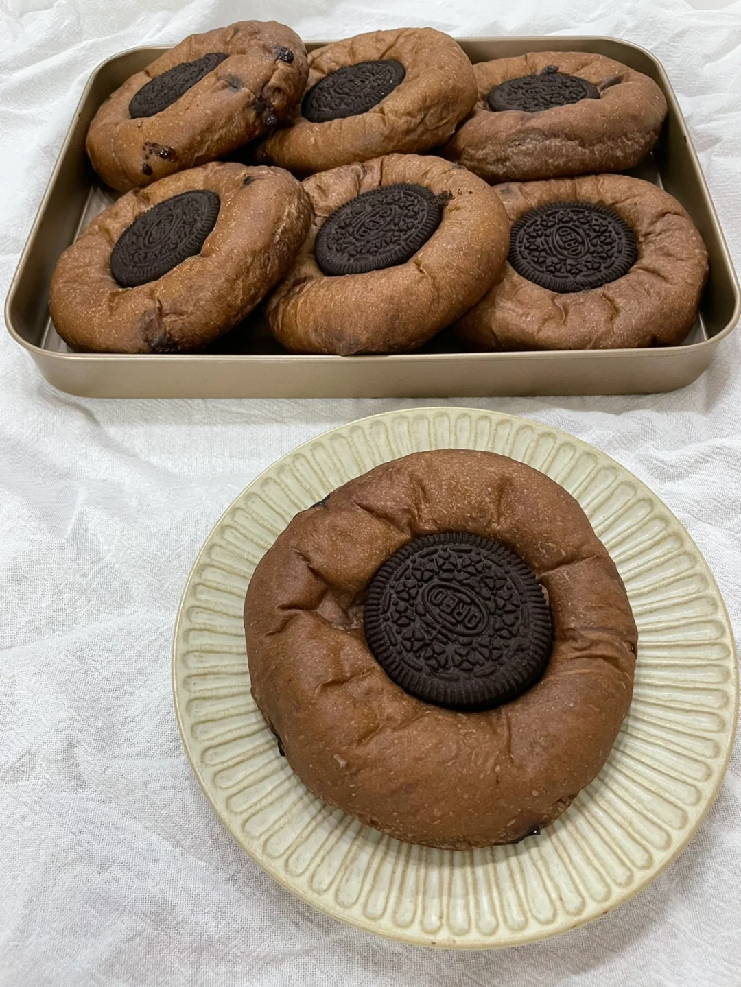 🍪可可奥利奥乳酪软欧包｜🔎详细教程