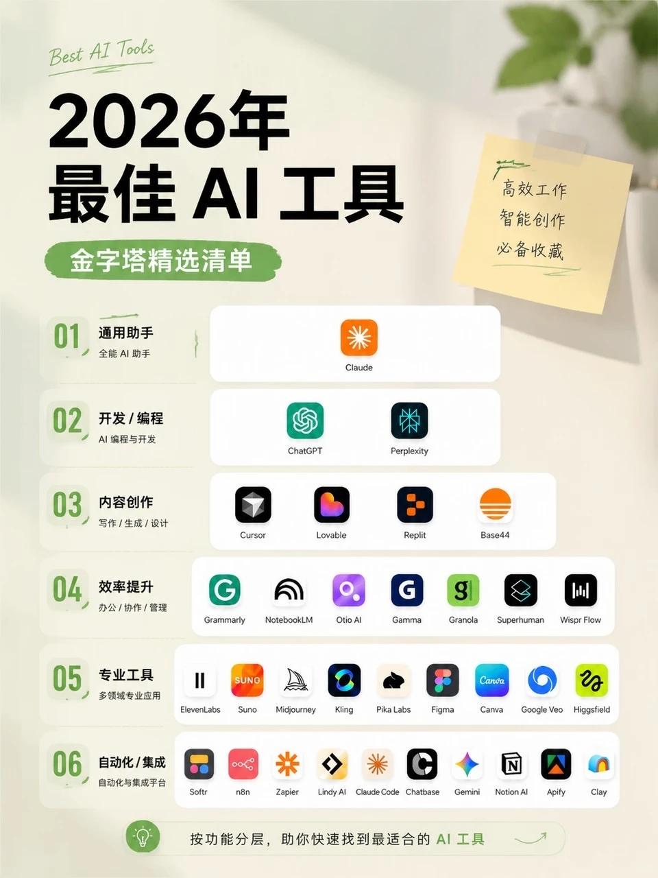 打工人必看的AI工具分类图📊