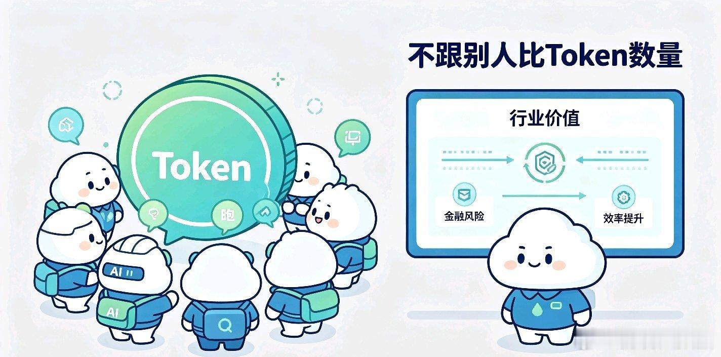 看到昇腾份额超过英伟达的消息，我注意到某为云CEO周跃峰说过一句话，挺有意思的。

他说，某为云“不追逐Token数量，也不在乎收入总量”。他看重的是“每一个Token给生产力带来的价值，尤其是落地到To B行业带来的价值”。

他还举了个例子：在金融领域，要看防范了多少金融风险，提升了多少信贷业务 ​