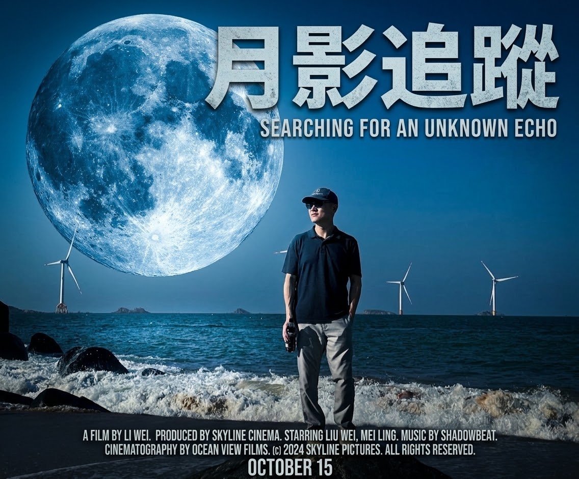 奶奶拍海滩和爸爸，儿子拍月亮，Gemini合成[耶] ​