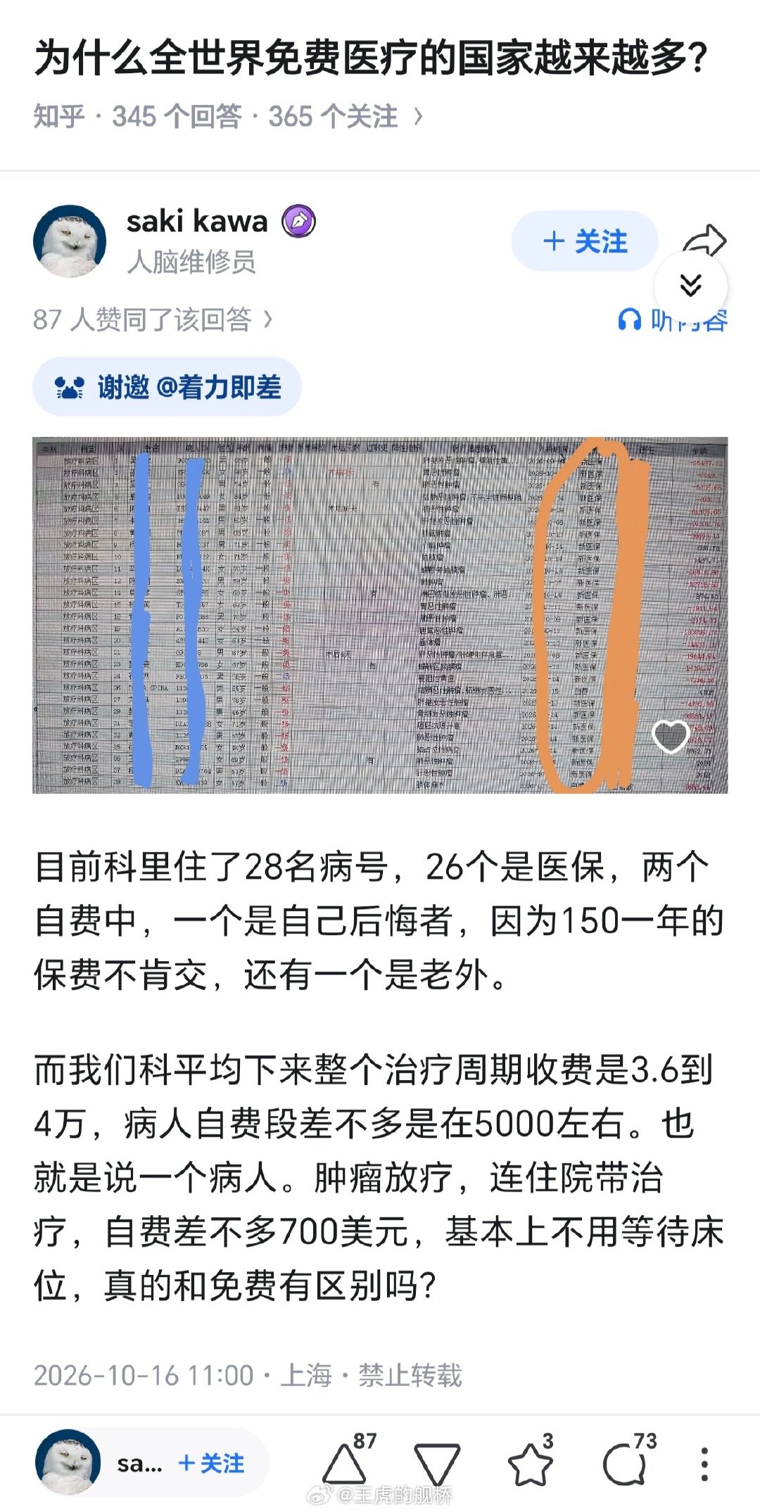 看人聊中美医疗差距也能见到故人的？故人真是无处不在啊。[哆啦A梦吃惊]

来看故人。[兔子] ​