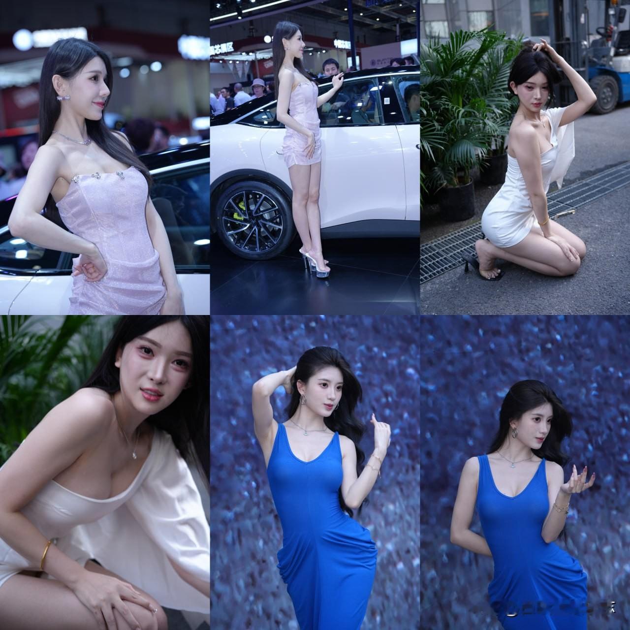 被2025上海车展的模特阵容美到失语！每个展台都像在拍科幻大片～手机内...