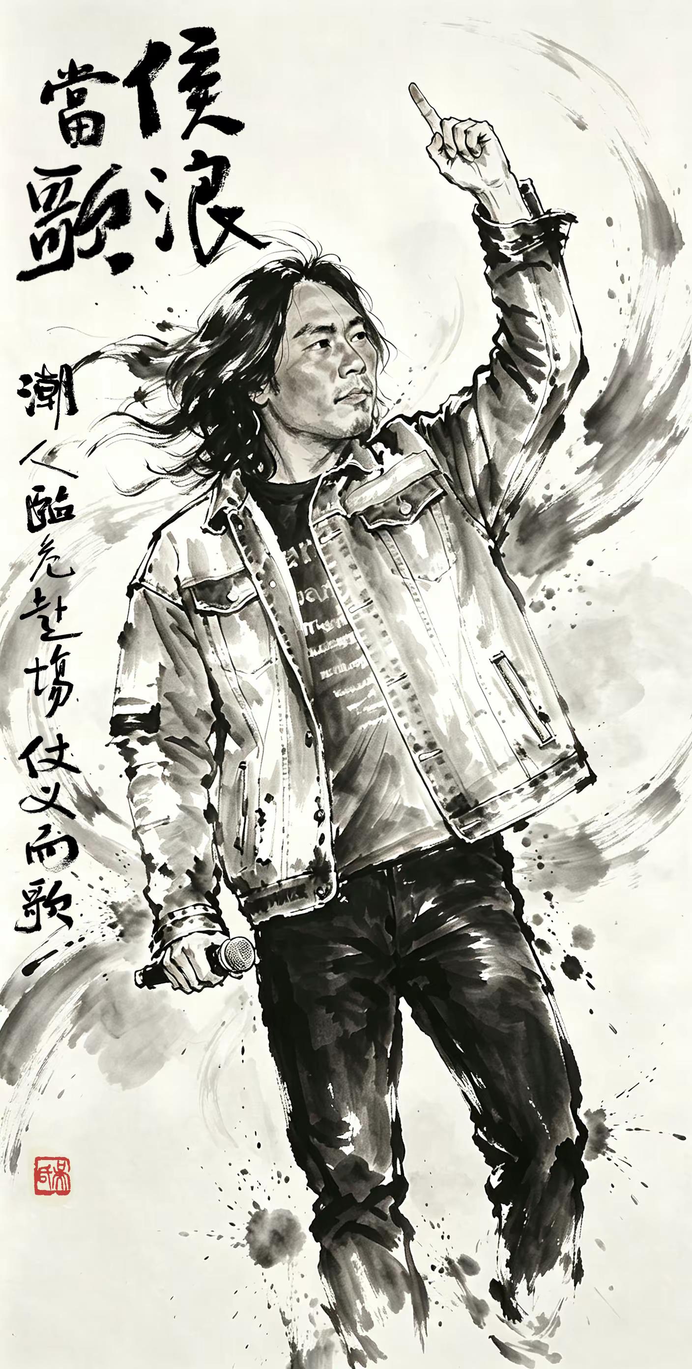 侯浪：机会是留给有准备的人的 水墨人物 国画艺术 人物肖像 侯浪