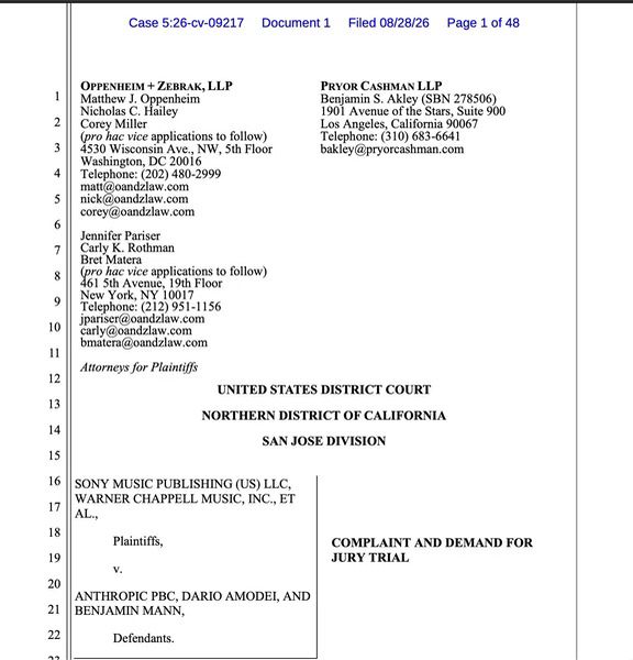 ‼️突发：Anrtoipic被索尼和华纳告上法庭