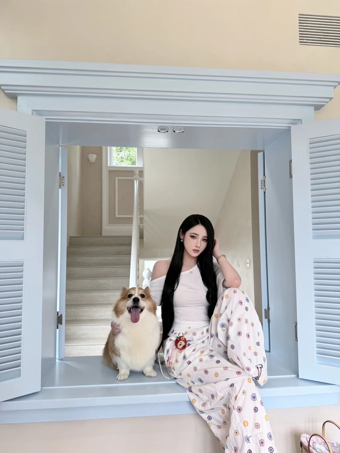 带小狗出去玩🐶