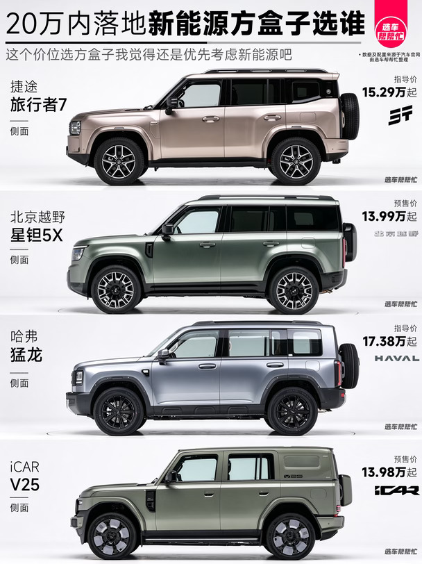 17万的新能源方盒子你会怎么选❓
