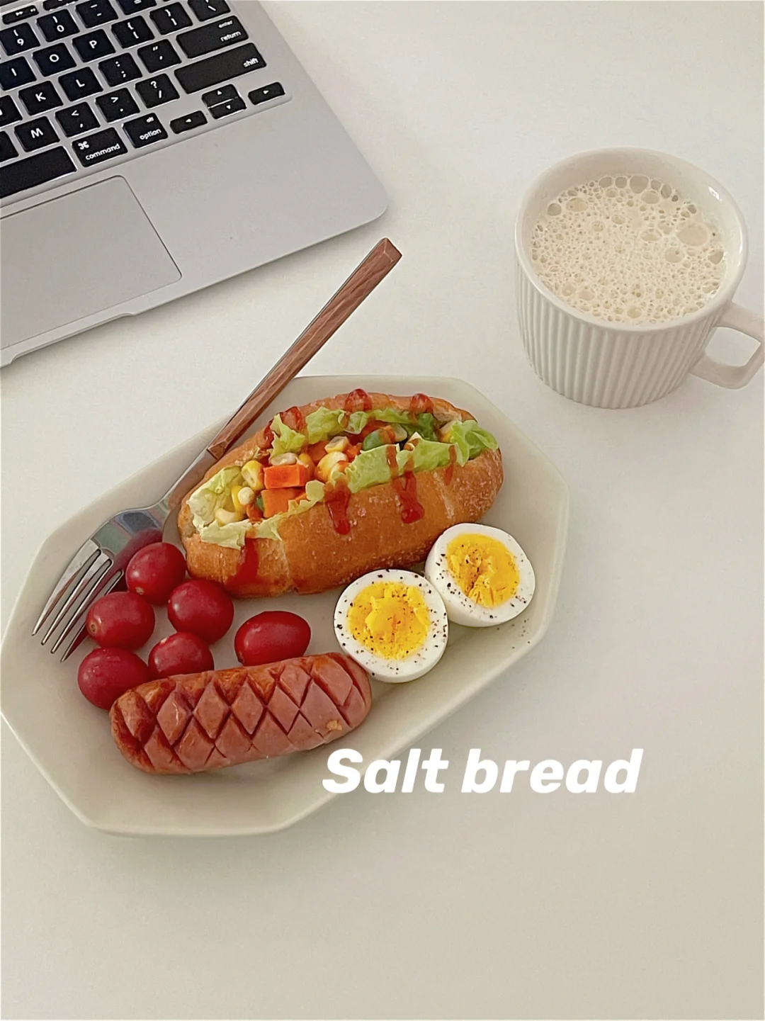 上班族快手早餐🥣｜盐面包杂菜拼盘