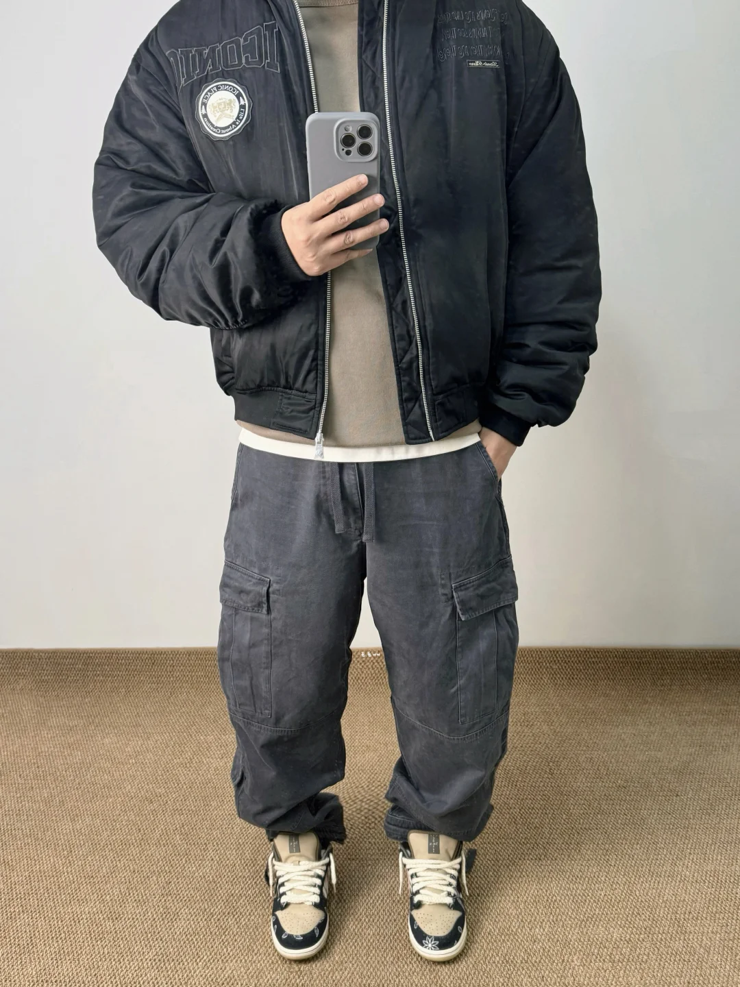 Bomber叠穿｜工装裤穿搭