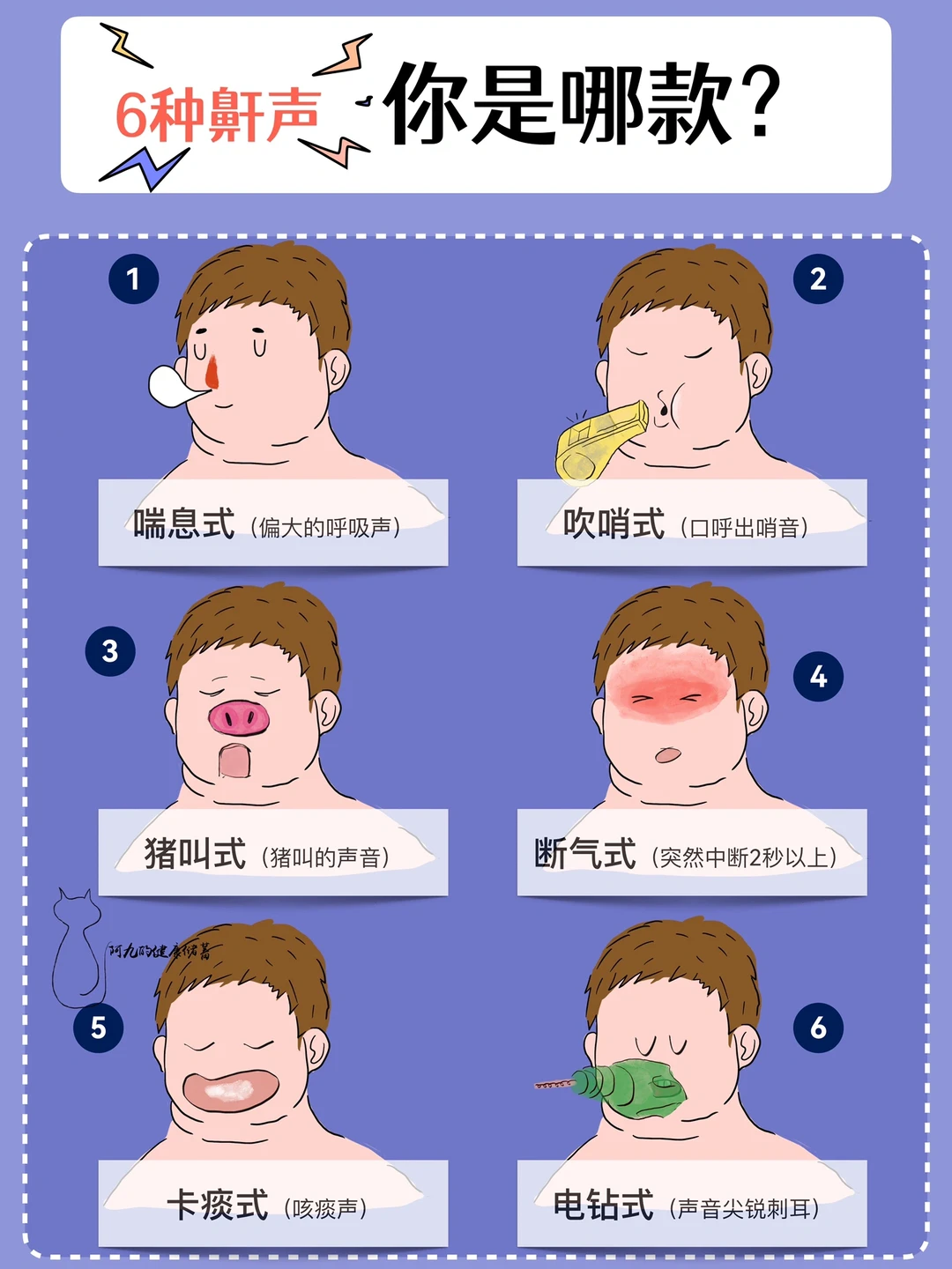 打呼噜的要注意‼️教你从鼾声辨别健康情况