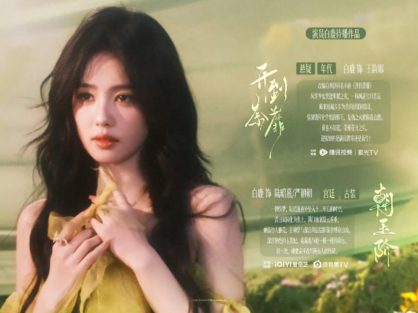 #白鹿什么时候出图# 女顶的红毯就是这么万众瞩目，大家都在等白鹿的红毯出图，不如先来预约开到荼蘼和朝玉阶！ ​