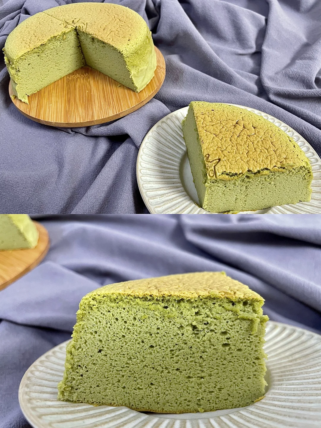 🍵抹茶轻芝士蛋糕｜抹茶轻乳酪蛋糕｜一抹清新