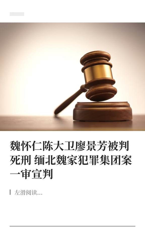缅北魏家犯罪集团系列案一审宣判