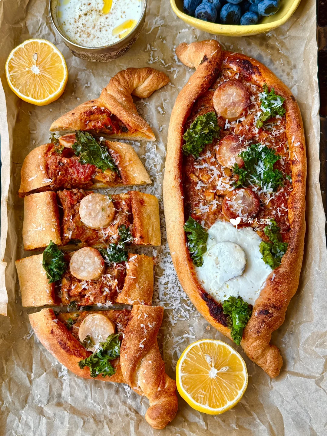 土耳其船型披萨🍕有面粉就能做！巨好吃！！