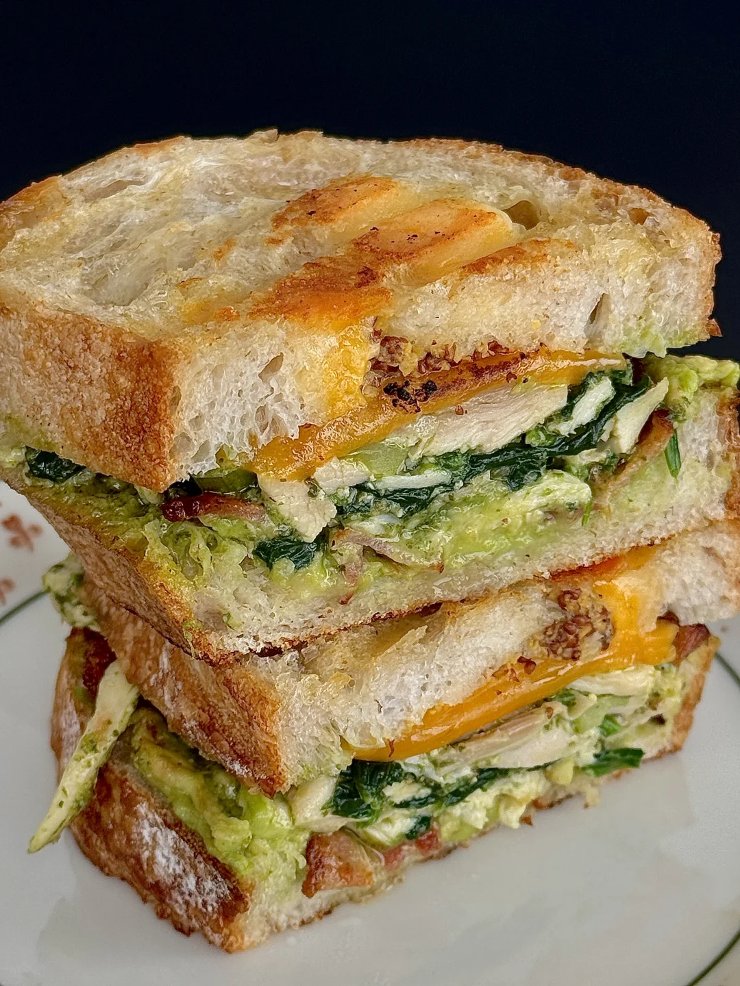 我的all green～青酱手撕鸡肉三明治🥪