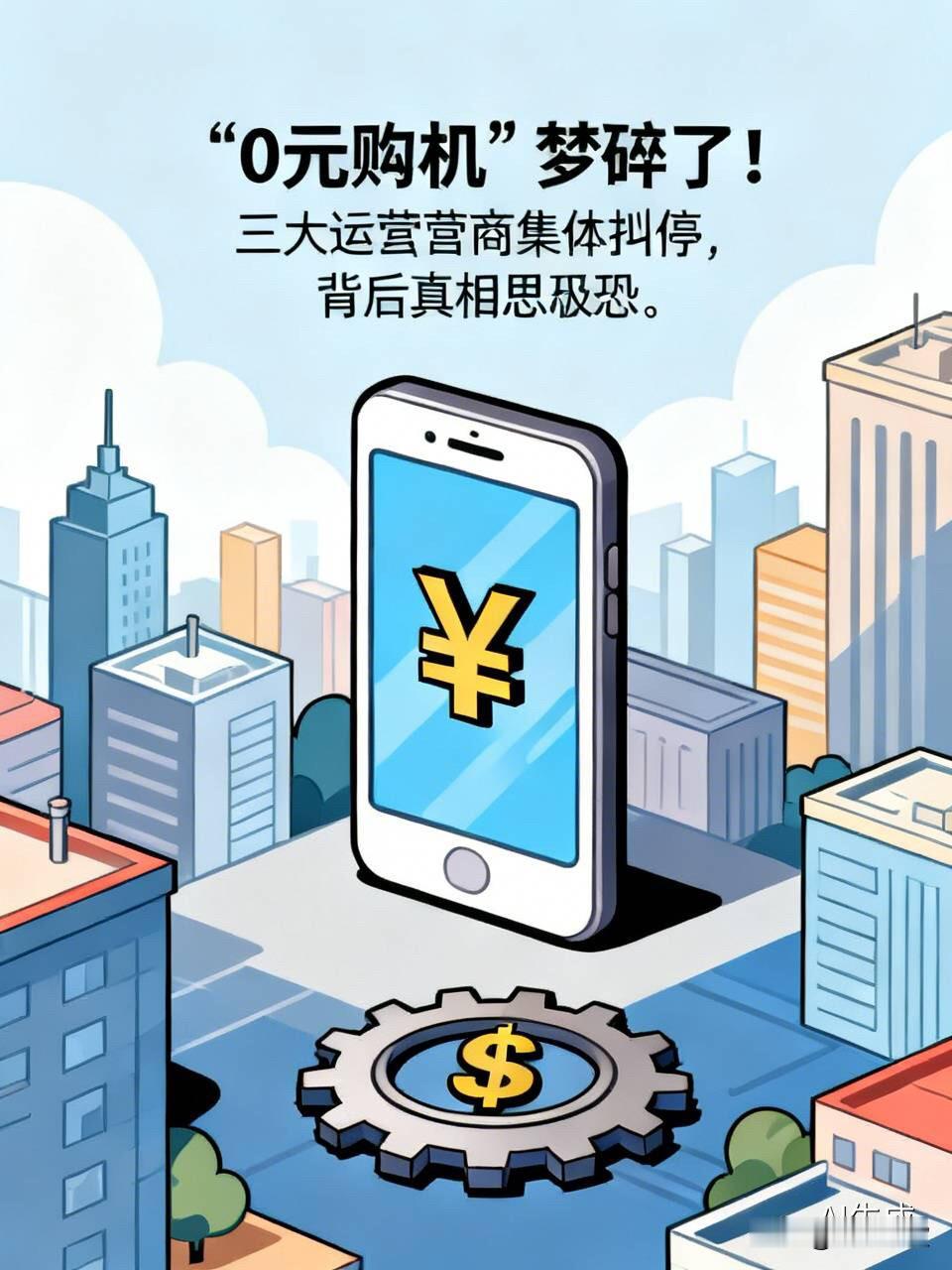 你的“0元购机”梦碎了！三大运营商集体叫停，背后真相细思极恐

  “恭喜您，办套餐免费领手机！”这话听着耳熟吗？别急着高兴，你可能正一步步走进精心设计的“信用陷阱”。

  央视曝光的一则消息炸了锅：中国移动、电信、联通三大运营商已全面暂停“0元购机”金融分期业务。表面看是白送手机，实则让你稀里糊