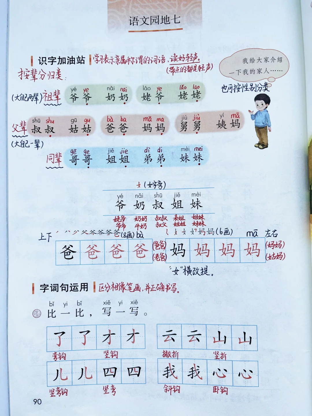一年级上册语文｜《语文园地七》课堂笔记