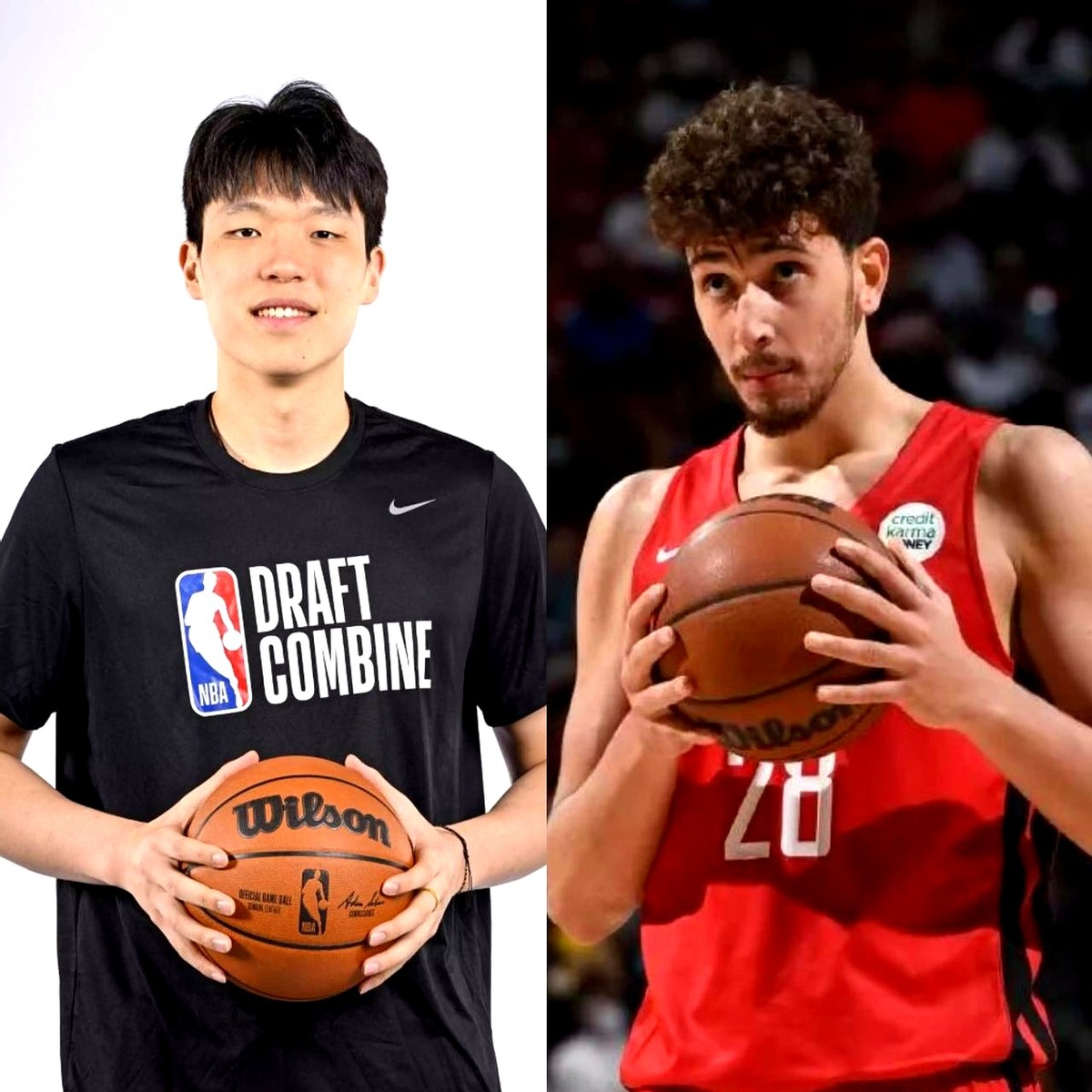 杨瀚森vs申京！  同为首轮16顺位！  杨瀚森身高2.16米！臂展2...