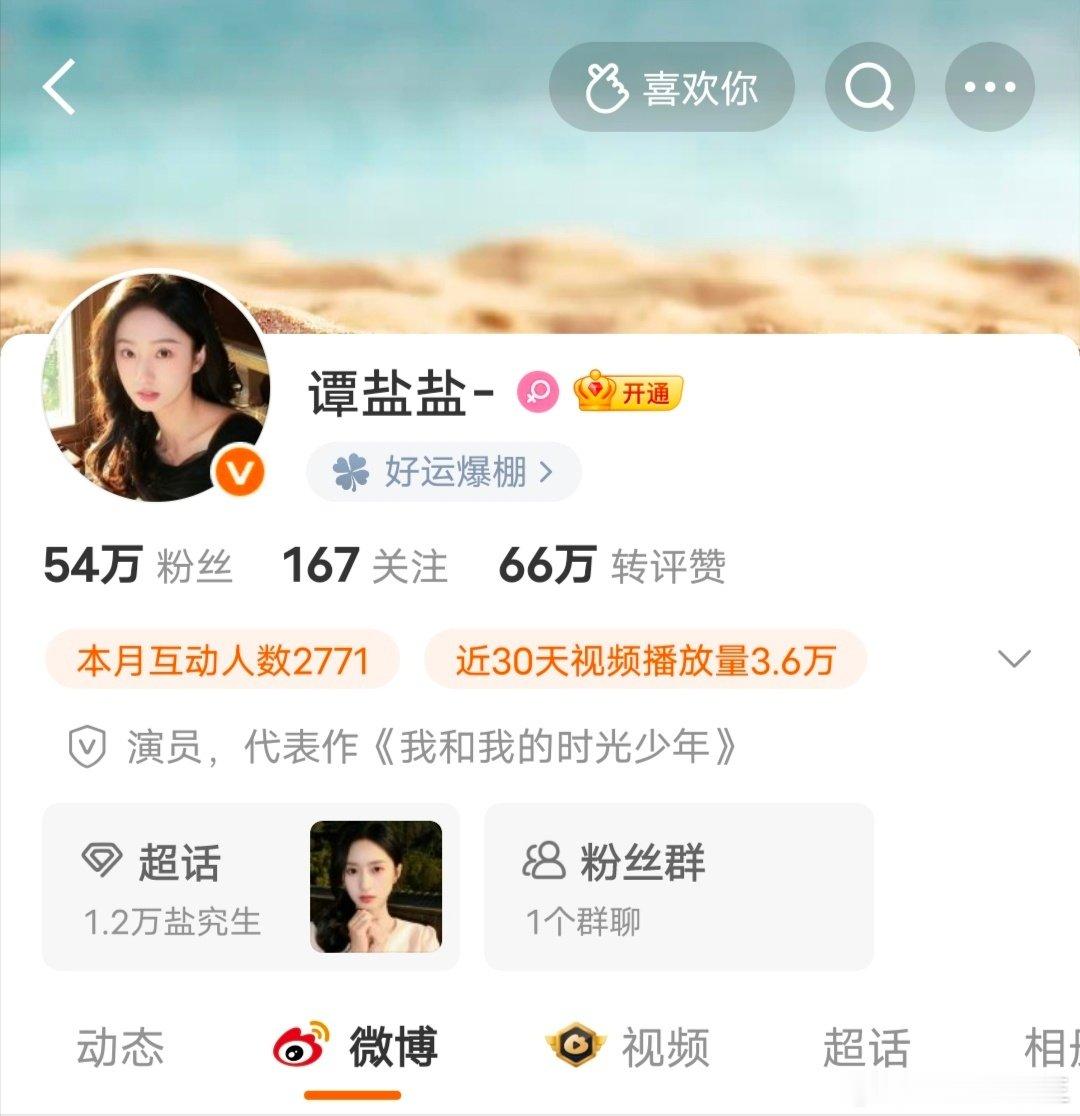 #谭盐盐[超话]# 恭喜诡秘54w了 ​