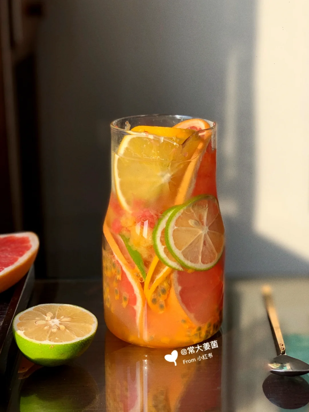 🍁秋季饮品|满满维生素的百香果茶🍋超好喝！