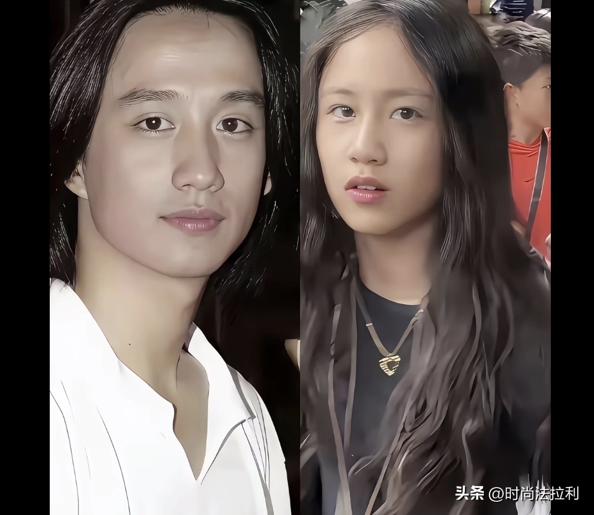 黄磊二女儿黄少艾简直就是
一个梳了辫子的黄磊
这复制粘贴的眉眼脸型
整个一小版黄磊