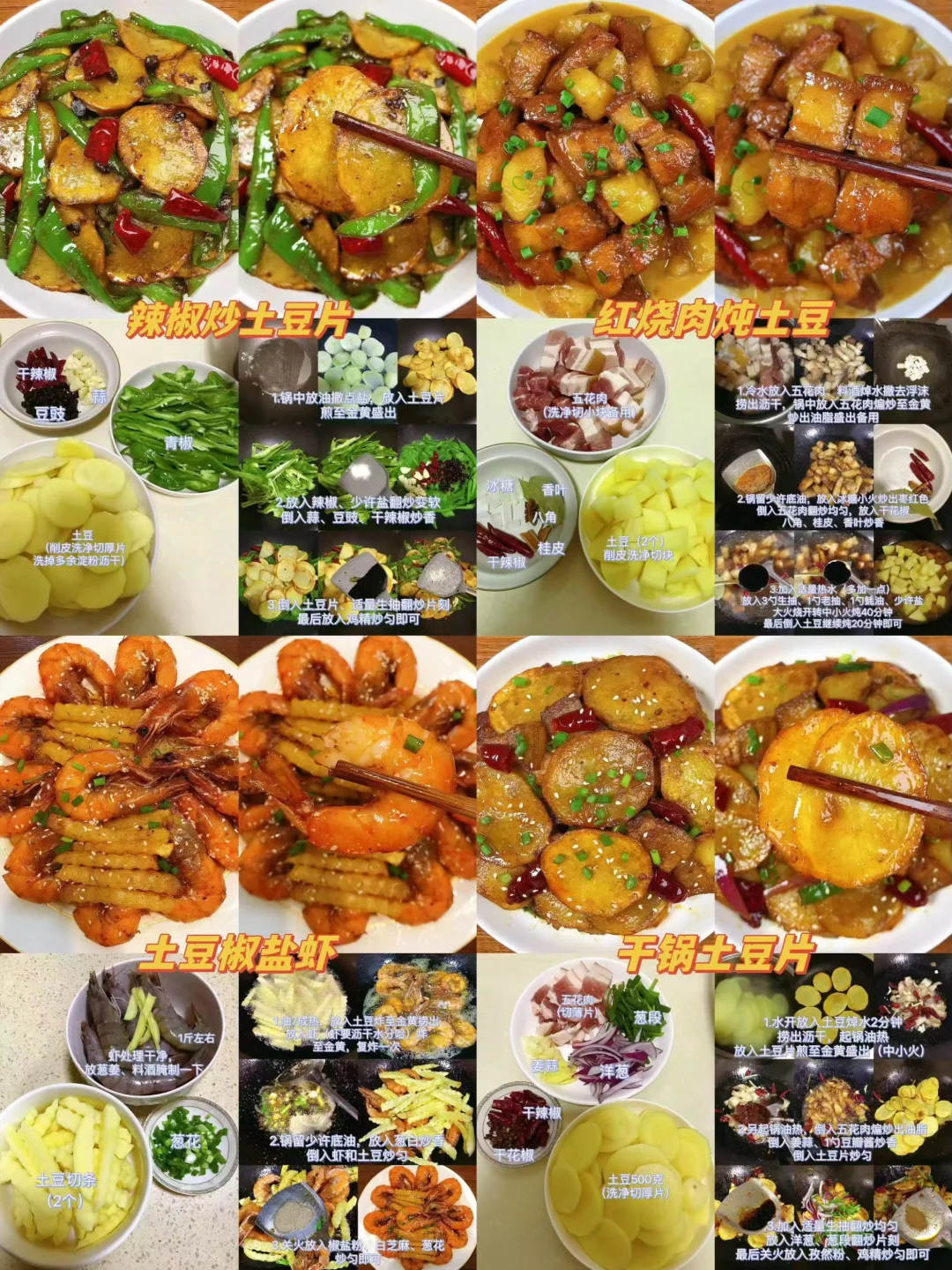 分享四款土豆做法合集！简单好吃嘎嘎香！每一款都能惊艳我，喜欢的朋友们记...