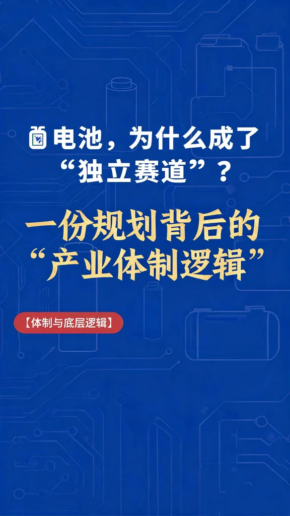 国家把电池“独立建制”？看透产业体制密码