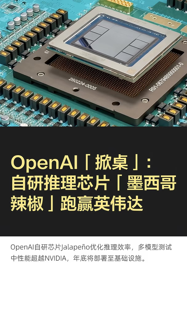 OpenAI「掀桌」了：自研推理芯片 Jalapeño