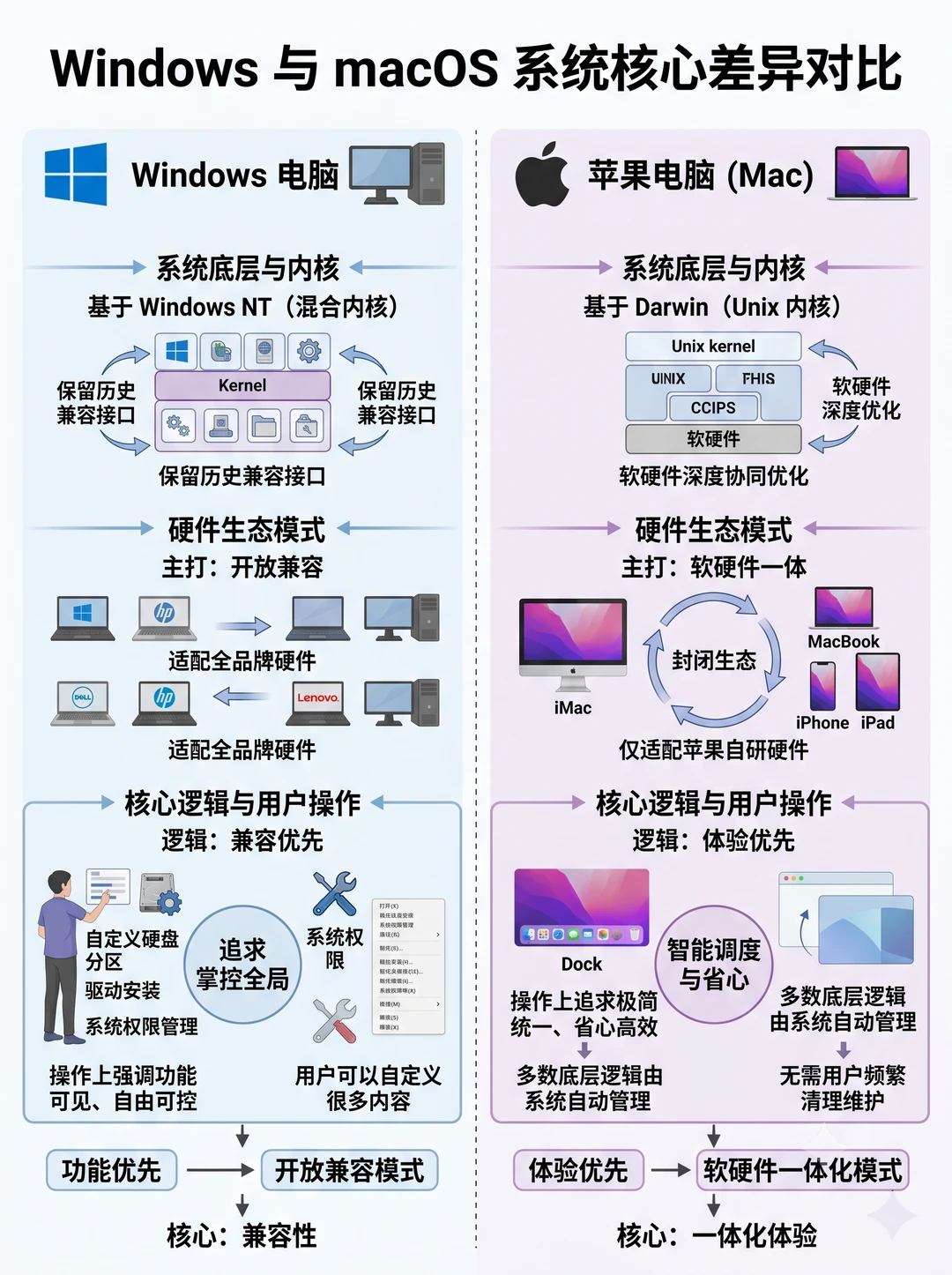 💻 Windows vs Mac 核心区别