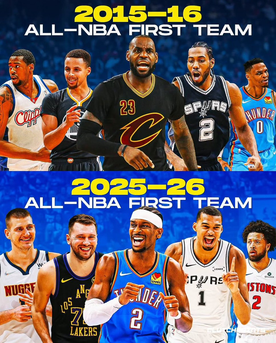 NBA 十年前的最佳一阵，十年后的最佳一阵，当年5个都是美国球员，如今...