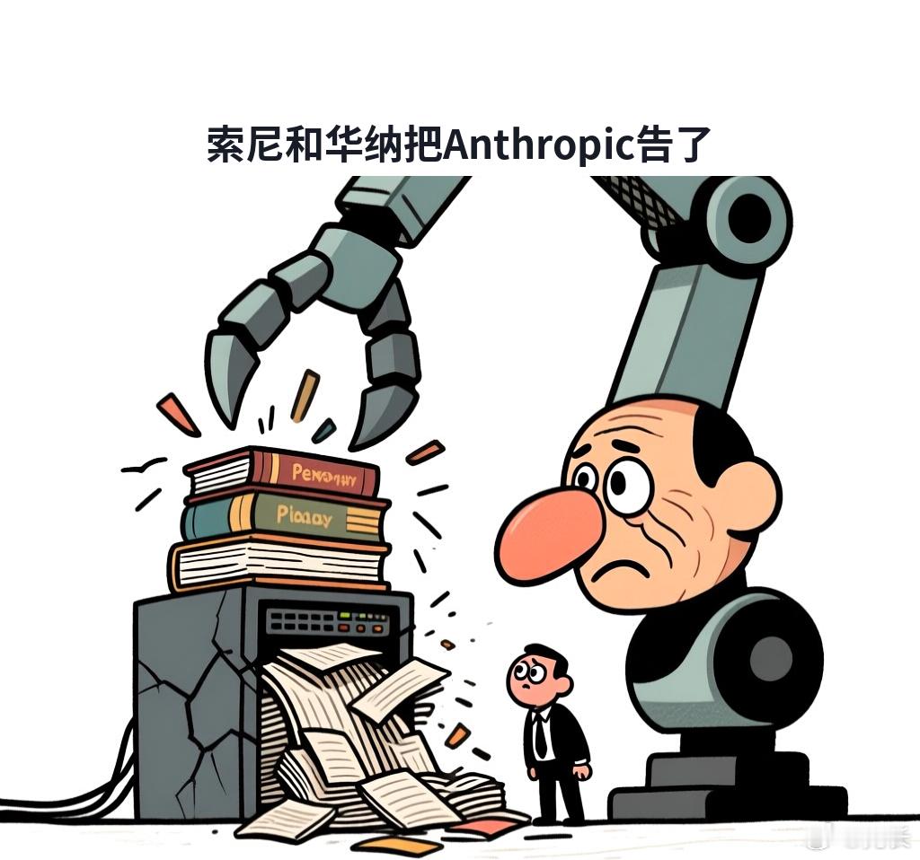周五晚上,索尼音乐出版和华纳查普尔,连带一大票音乐出版商,把Anthropic告了。起诉书里有个词挺扎眼,叫"厚颜无耻的运动"——说这家AI公司非法用种子下载、抓取、盗用了大量受版权保护的作品,拿去训练Claude。

这不是Anthropic第一次摊上这种官司。今年一月,Concord和环球音乐就告过一回,同一个律师团队 ​