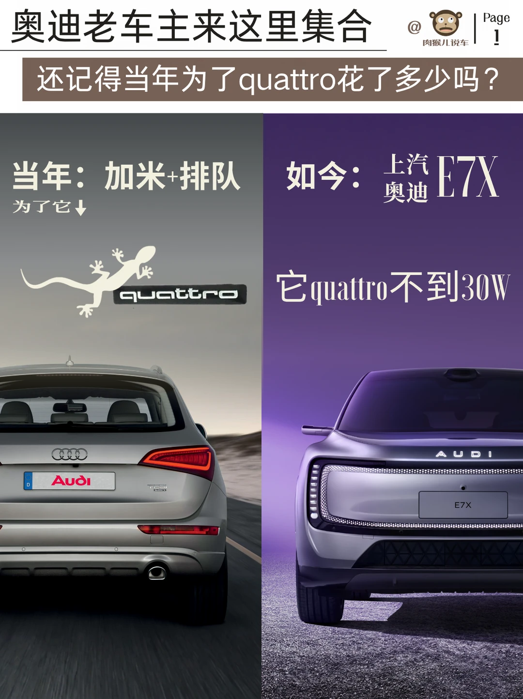 奥迪老车主们，你们当年quattro多少下来的