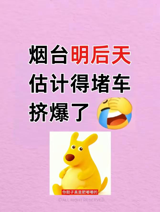 这周烟台得堵车 挤爆了堵车 人人人从从从众众众 烟台 真是人从众呀